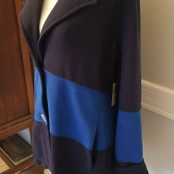Coldwater Creek Size 1X colorblock sweater jacket - Picture 4 of 15